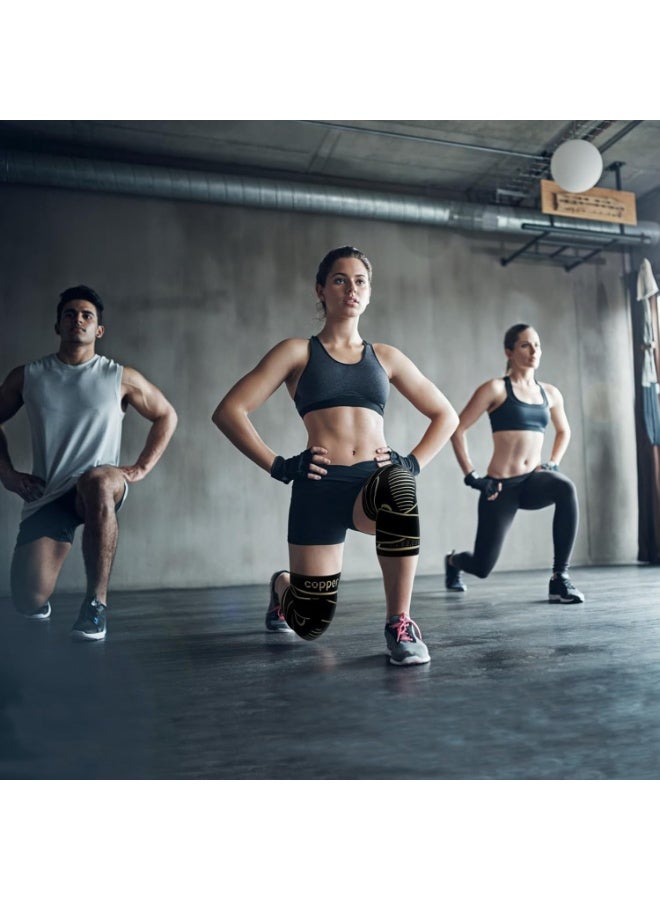 general Copper Knee Braces with Strap for Knee Pain Women and Men(2 Pack), Knee Compression Sleeve for Arthritis, ACL, Meniscus Tear, Joint Pain Relief, Knee Support for Working, Running, Weightlifting - Image 5